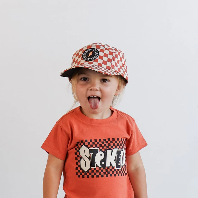 Vibe Check Five Panel Hat Red/Natural