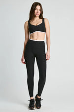 Stretch Legging Heather Black/White