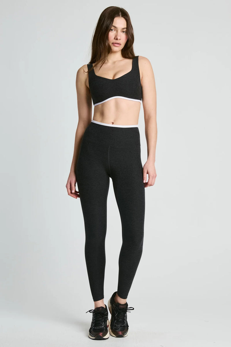 Stretch Legging Heather Black/White