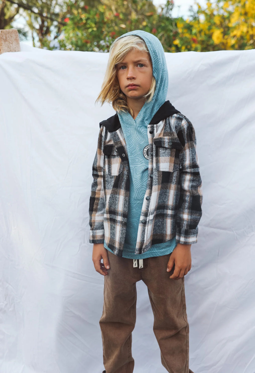Woodsman Flannel Black/Sand
