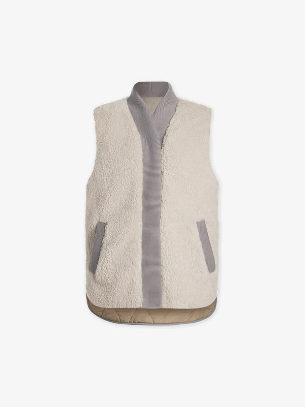 Covey Reversible Quilt Gilet Dove/Sandshell