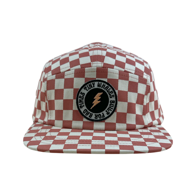 Vibe Check Five Panel Hat Red/Natural