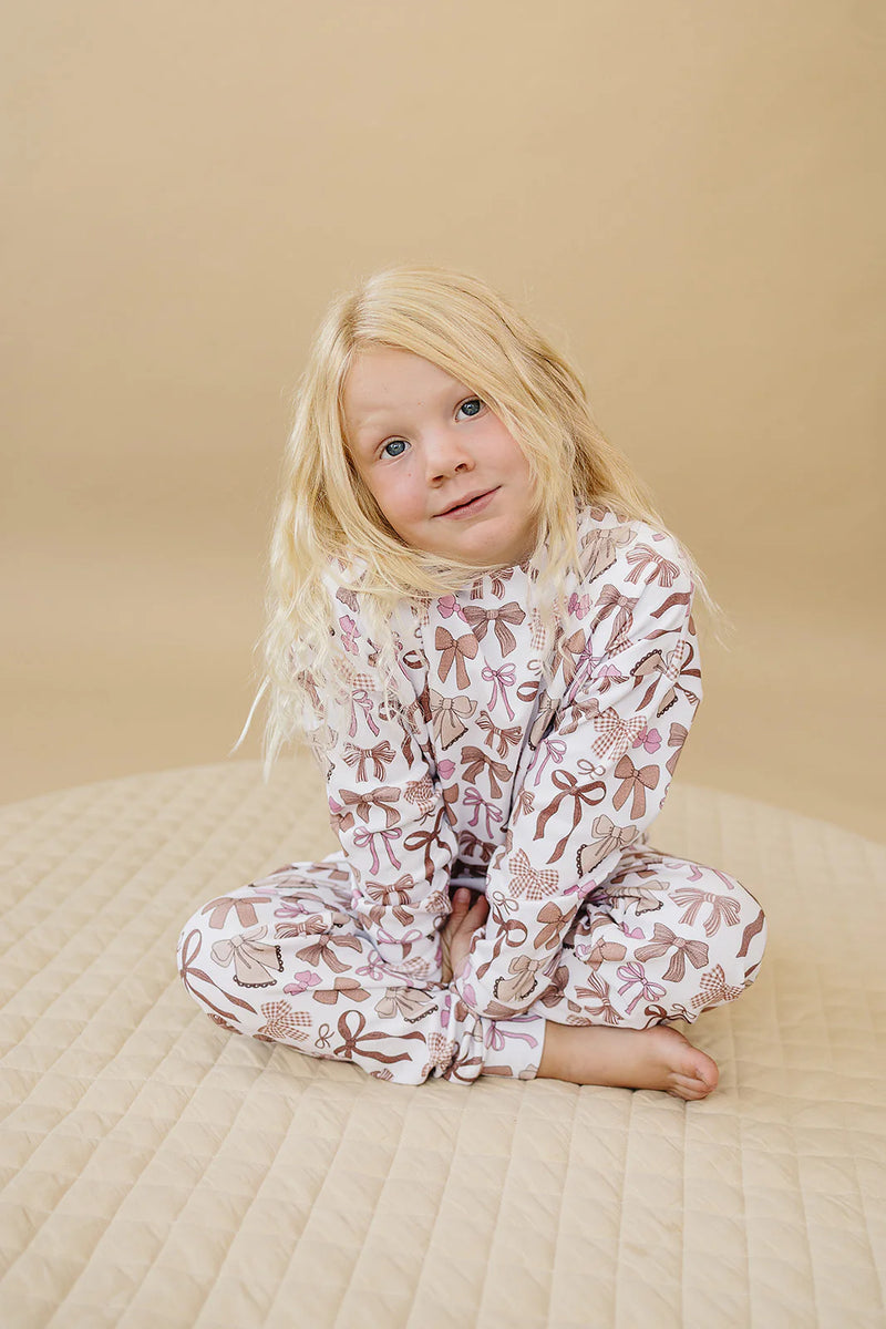Mocha Bows Jogger Set