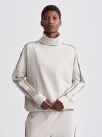 Ariana High Neck Midlayer Cement Marl/ Bitter Chocolate