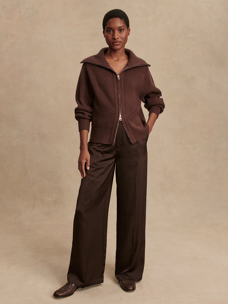 Enrico Knit Jacket Coffee Bean