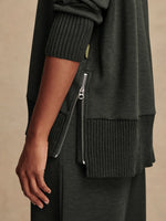 Barker High-Neck Sweat Olive Marl