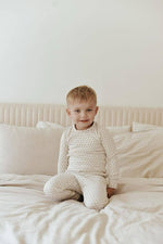 Kids' Organic L/Sleeve PJ Set in Crimson Mini Hearts