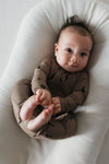Bamboo Zip Pajamas Brown & Black Lightning Bolt