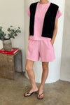 Flared Basketball Shorts Pink