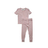 Berry Gingham Bamboo Two Piece Set