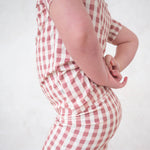 Berry Gingham Bamboo Two Piece Set