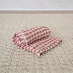 Berry Gingham Bamboo Swaddle