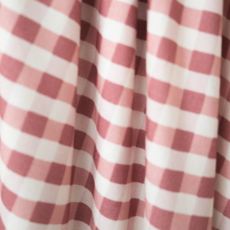 Berry Gingham Bamboo Swaddle