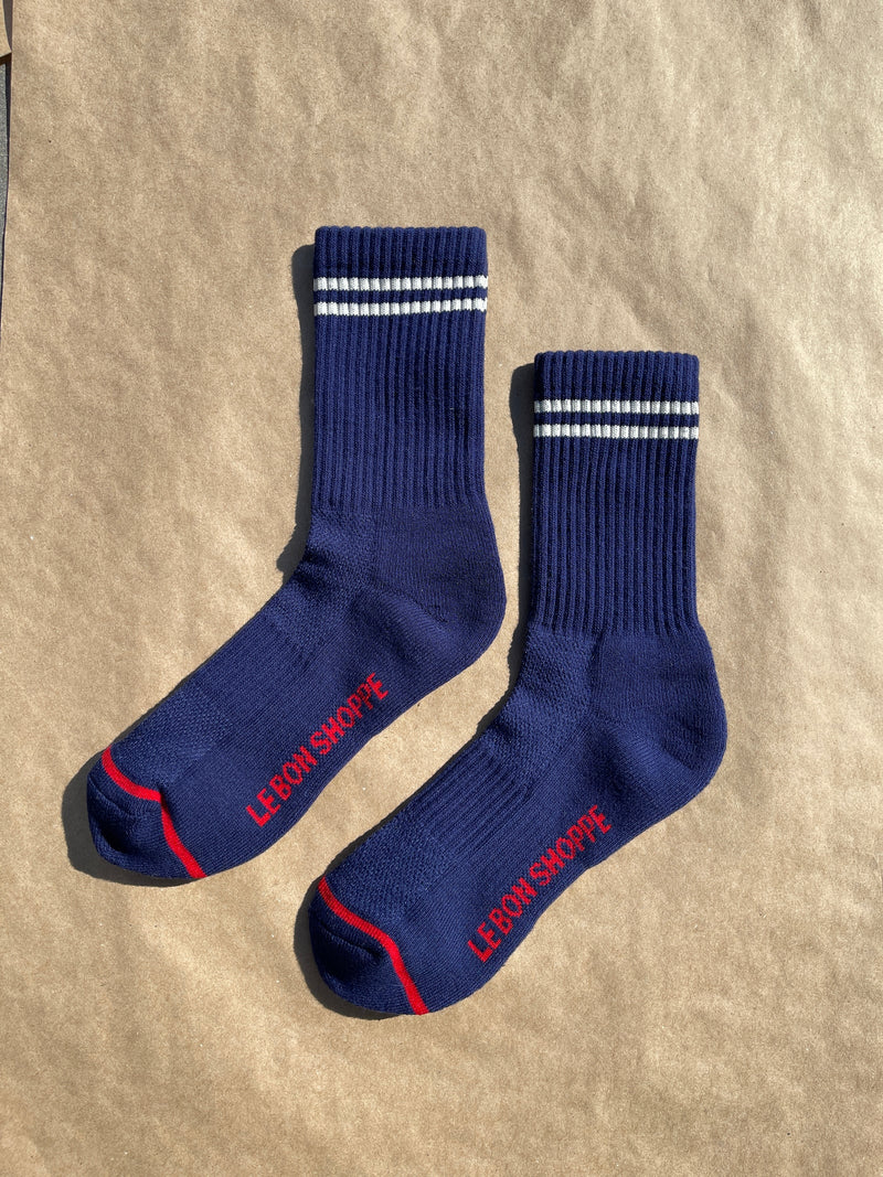 Boyfriend Socks Navy