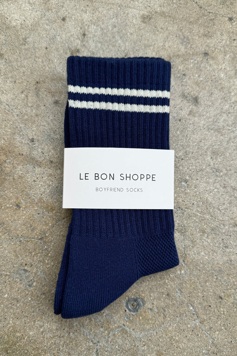 Boyfriend Socks Navy