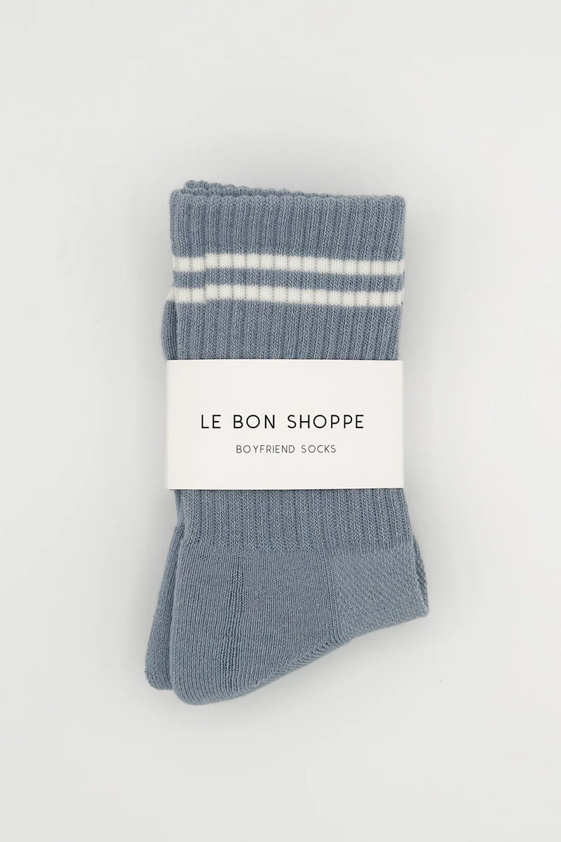 Boyfriend Socks Blue Grey