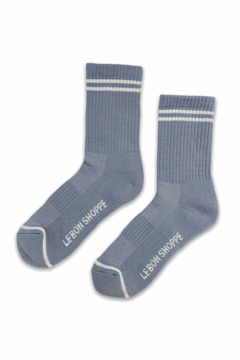 Boyfriend Socks Blue Grey