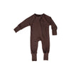 Cowboy Coffee Ribbed Bamboo Zip Romper