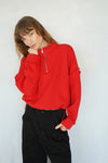 Chandler Fleece Half Zip Red