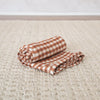 Chocolate Gingham Bamboo Swaddle