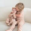 Chocolate Gingham Bamboo Zip Romper