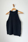 Claire Cotton Sweater Tank Black