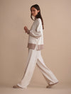 The Extra Wide Leg Pant 29.5 Ivory Marl