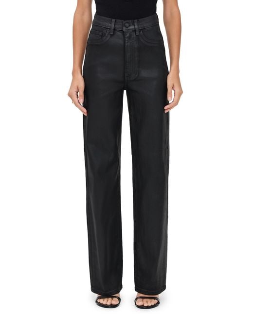 Karmine Refined Wide Leg Straight Vintage Black Coated