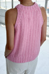 Claire Cotton Sweater Tank Pink