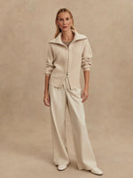 Enrico Knit Jacket Silver Birch