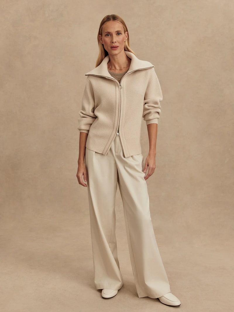 Enrico Knit Jacket Silver Birch