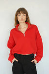 Chandler Fleece Half Zip Red