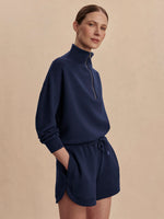 Hawley Half-Zip Sweat Navy