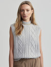 Joilette Roll Neck Vest Harbour Mist