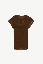 Mariposa Lace Bow Tee Coffee