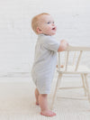 Mato Seersucker Collared Romper Mist