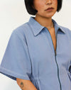 Utility Dress Pebble Blue