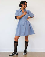 Utility Dress Pebble Blue