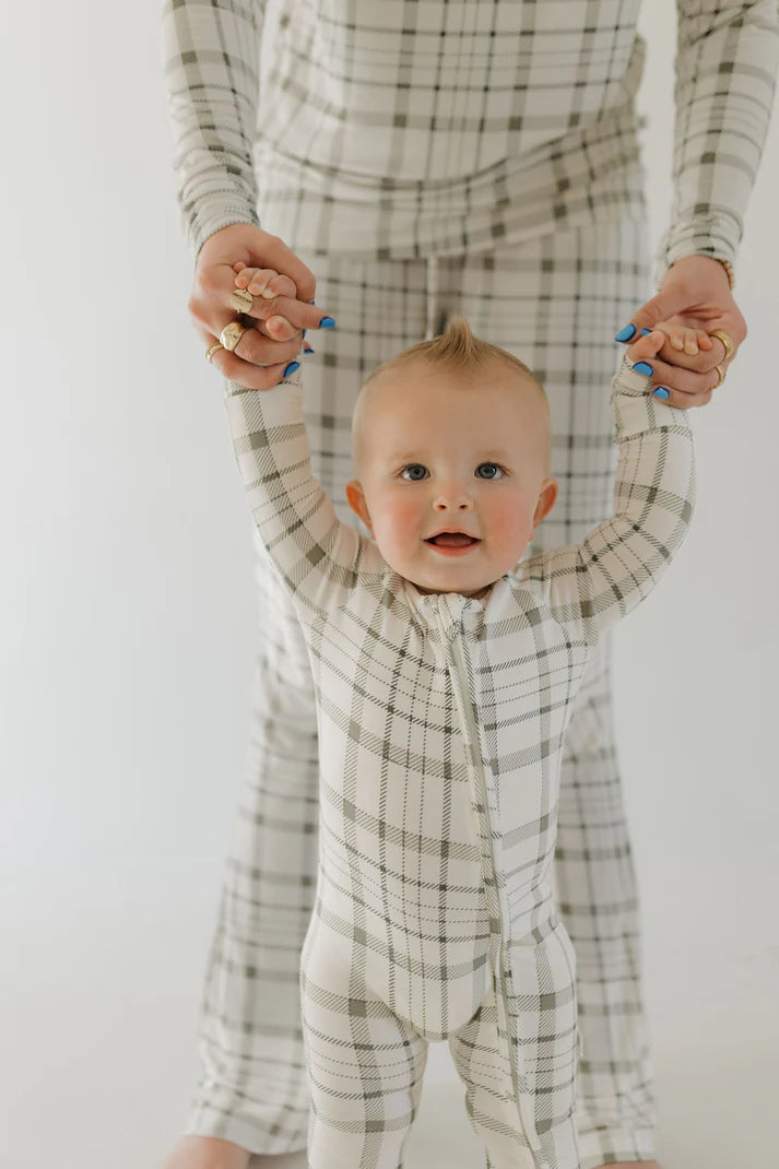 Bamboo Zip Pajamas Picnic Plaid