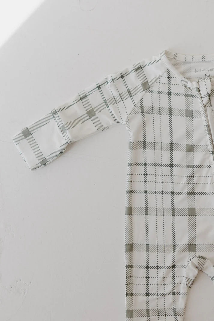 Bamboo Zip Pajamas Picnic Plaid