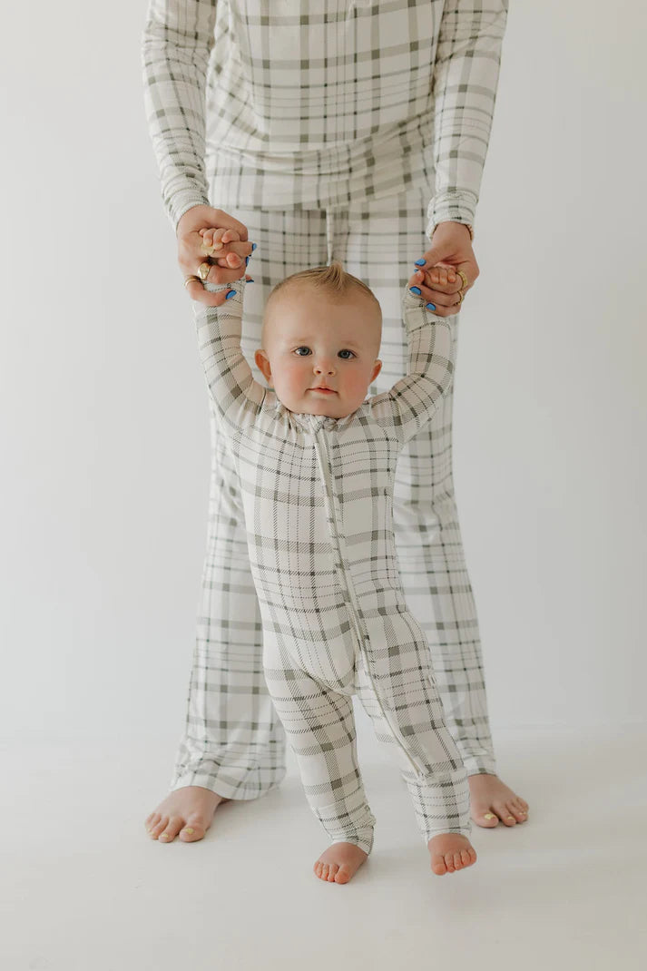 Bamboo Zip Pajamas Picnic Plaid