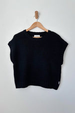 Pierre Cotton Sweater Tank Black