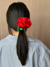 Rosette Scrunchie Red