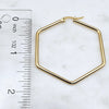 Hexagon Gold Hoops Large