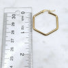 Hexagon Hoops Gold Small