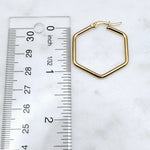 Hexagon Hoops Gold Small