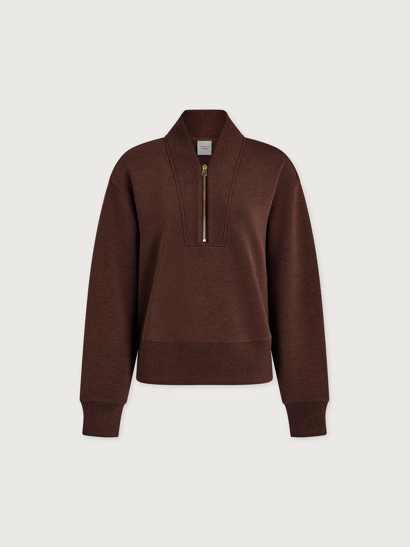 Sally Half-Zip Sweat Coffee Bean