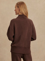 Sally Half-Zip Sweat Coffee Bean