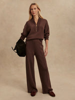 Sally Half-Zip Sweat Coffee Bean