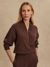 Sally Half-Zip Sweat Coffee Bean
